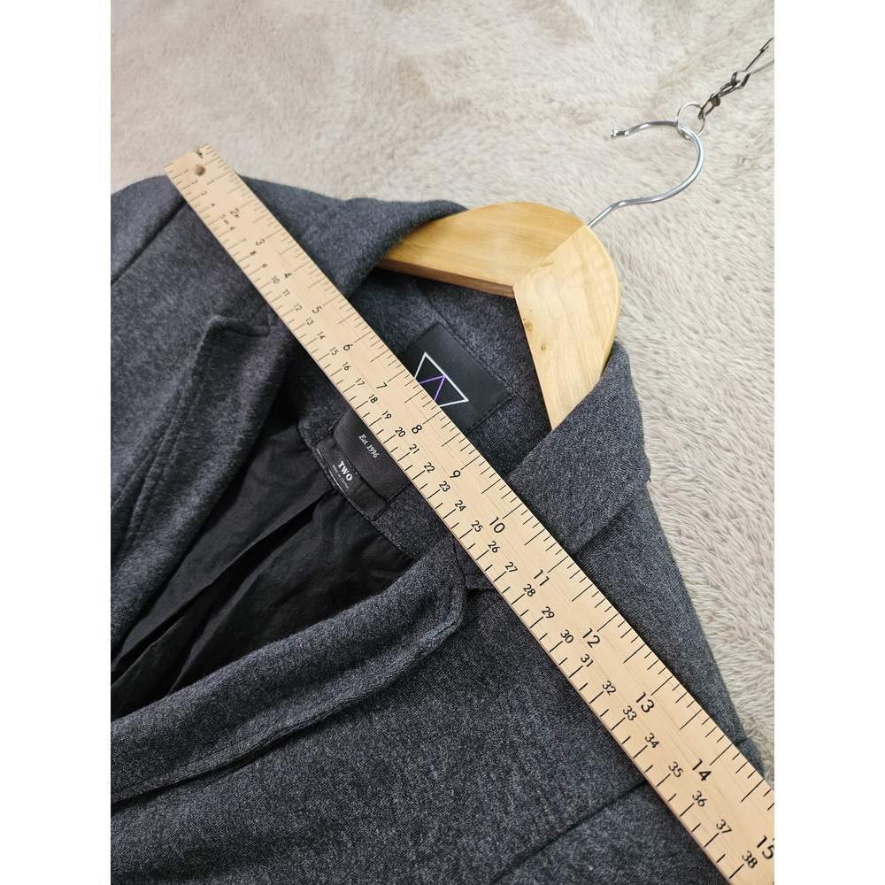 Aritzia Talula Heather Grey Knit Blazer Coat Pima Cotton Blend - Picture 7 of 10